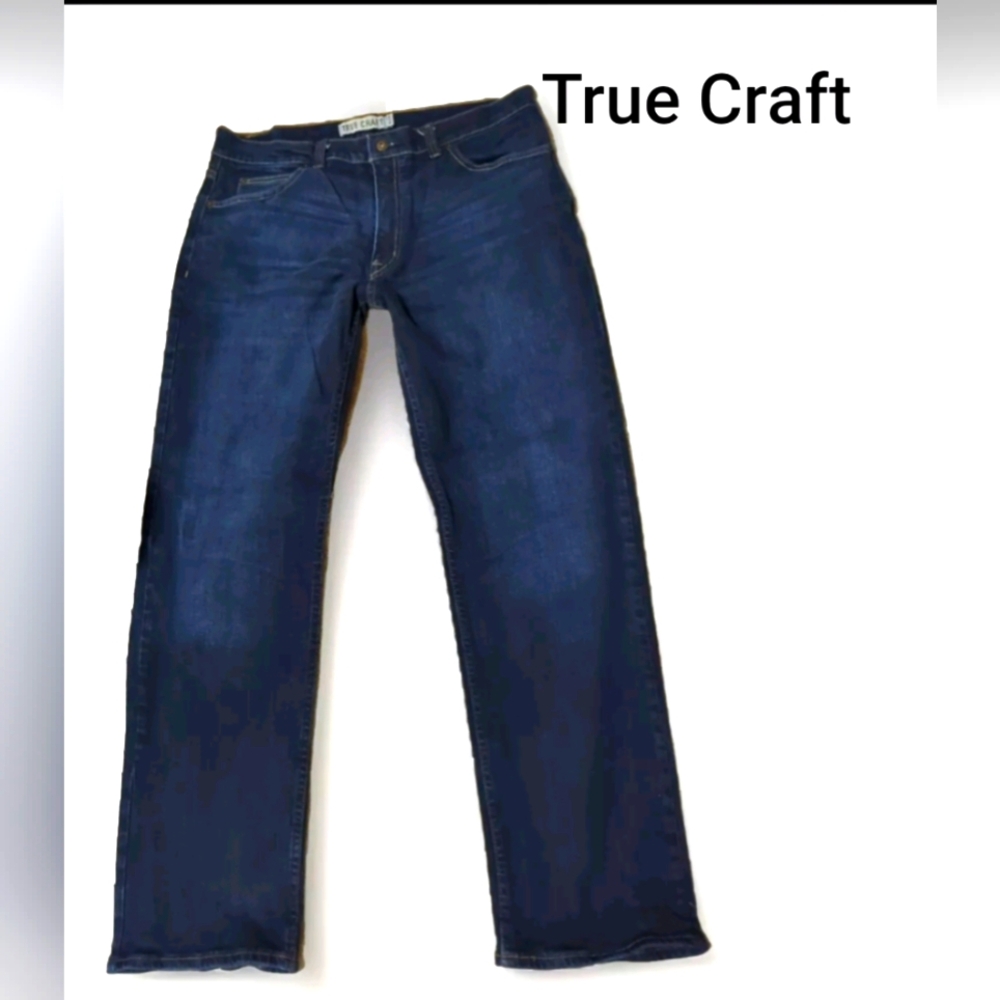 True Craft Men's Straight Denim Jeans Tag States Size 36